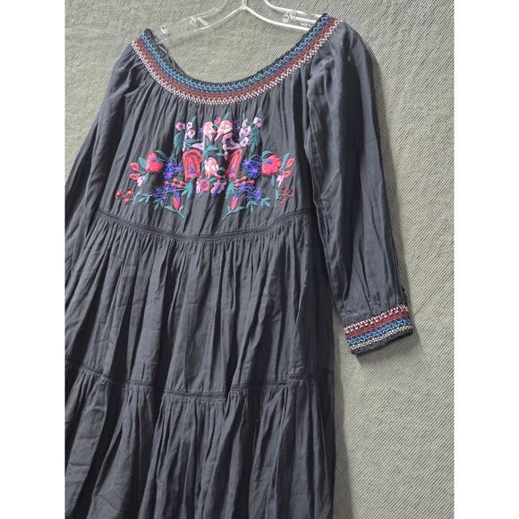 Free People Sunbeams Dress Womens Small A-Line Floral Off Shoulder Mini Cottage - Picture 4 of 8